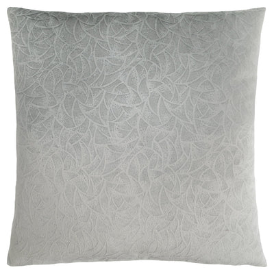 Pillow - 18"X 18" / Light Grey Floral Velvet / 1Pc - I 9256