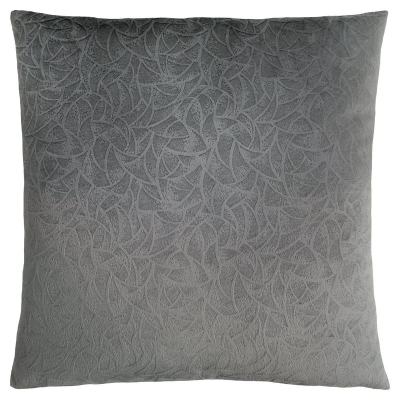 Pillow - 18"X 18" / Dark Grey Floral Velvet / 1Pc