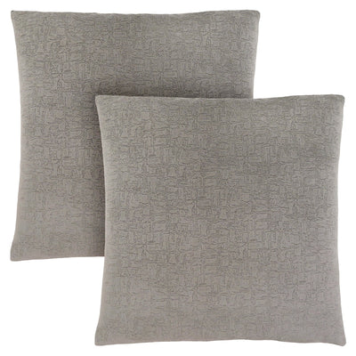 Pillow - 18"X 18" / Grey Mosaic Velvet / 2Pcs