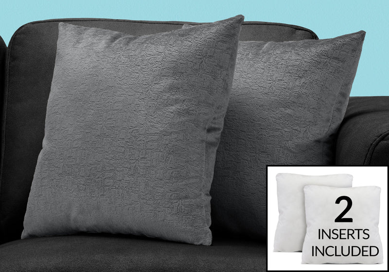 Payless for contemporary dark grey pillow i9275 by monarch