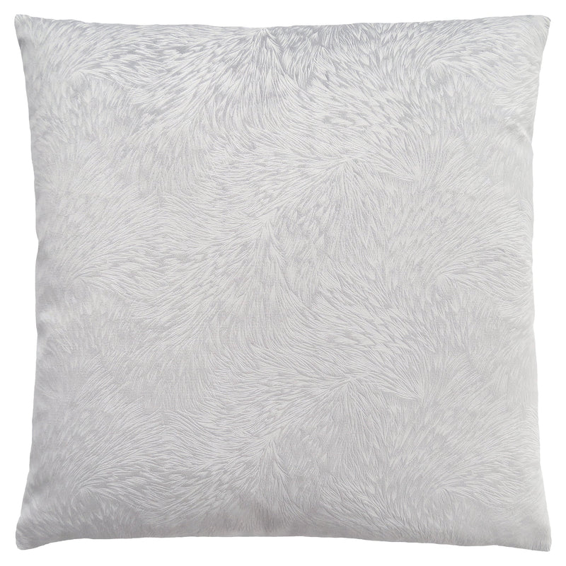 Pillow - 18"X 18" / Light Grey Feathered Velvet / 1Pc - I 9320