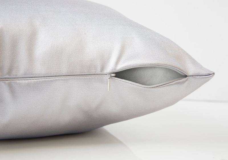 Pillow - 18"X 18" / Silver Satin / 1Pc - I 9336