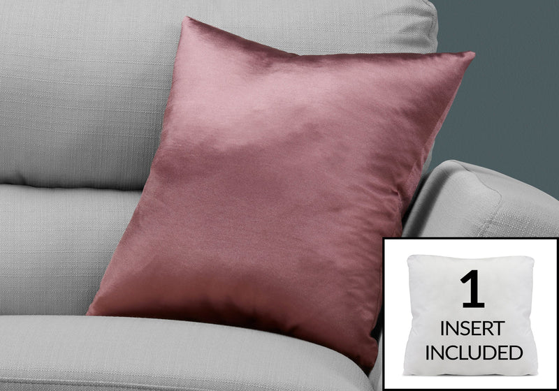 Pillow - 18"X 18" / Pink Satin / 1Pc - I 9338