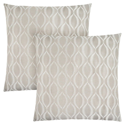Pillow - 18"X 18" / Taupe Wave Pattern / 2Pcs - I 9345