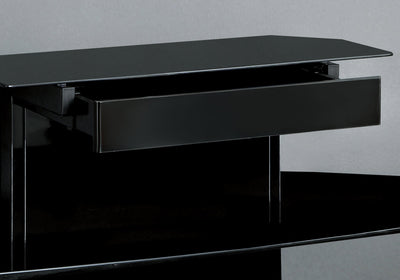 Tv Stand - 48"L / Glossy Black Wood / Metal / Tempered - I 2000