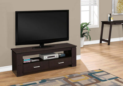 48"L Cappuccino With 2 Storage Drawers Tv Stand - I 2600