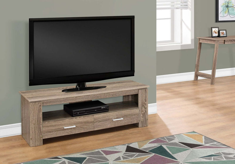 48"L Dark Taupe With 2 Storage Drawers Tv Stand - I 2602