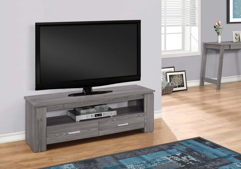 48"L Grey With 2 Storage Drawers Tv Stand - I 2603