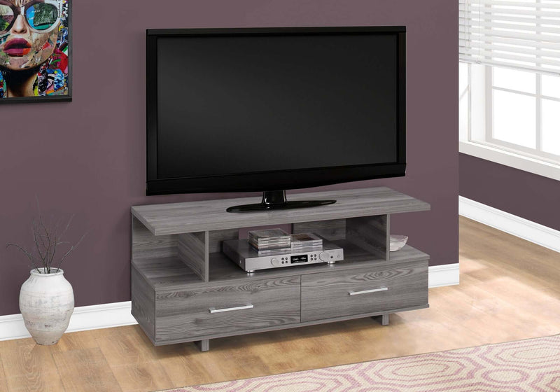 48"L Grey With 2 Storage Drawers Tv Stand - I 2608