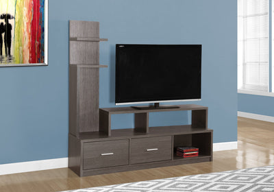 Tv Stand - 60"L / Grey With A Display Tower - I 2698