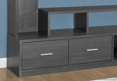 Tv Stand - 60"L / Grey With A Display Tower - I 2698