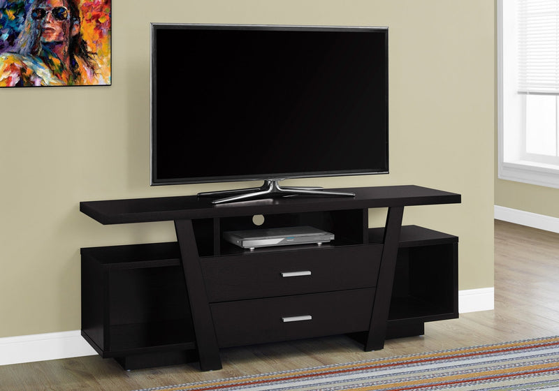 60"L Cappuccino With 2 Storage Drawers Tv Stand - I 2720