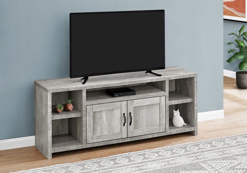 Tv Stand - 60"L / Grey Reclaimed Wood-Look - I 2741