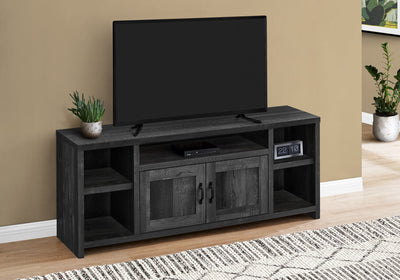 Tv Stand - 60"L / Black Reclaimed Wood-Look - I 2743