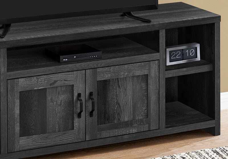 Tv Stand - 60"L / Black Reclaimed Wood-Look - I 2743