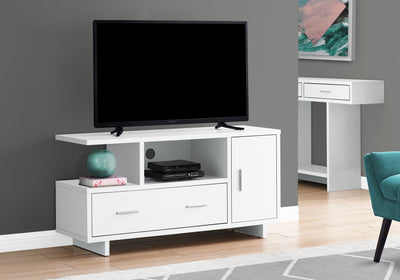 Tv Stand - 48"L / White With Storage - I 2800