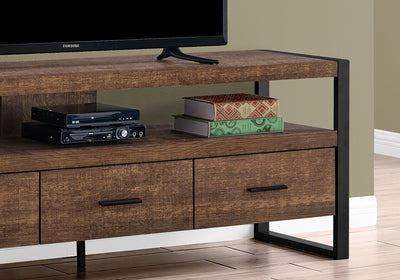 Tv Stand - 60"L / Brown Reclaimed Wood-Look / 3 Drawers - I 2820