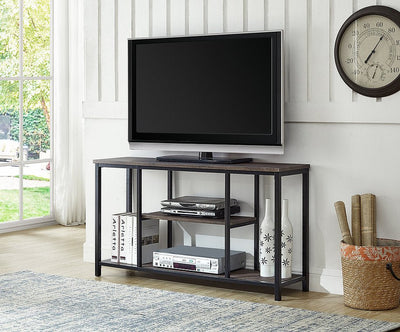 Distressed Wooden Top TV Stand w/ Metal Base - IF-5032